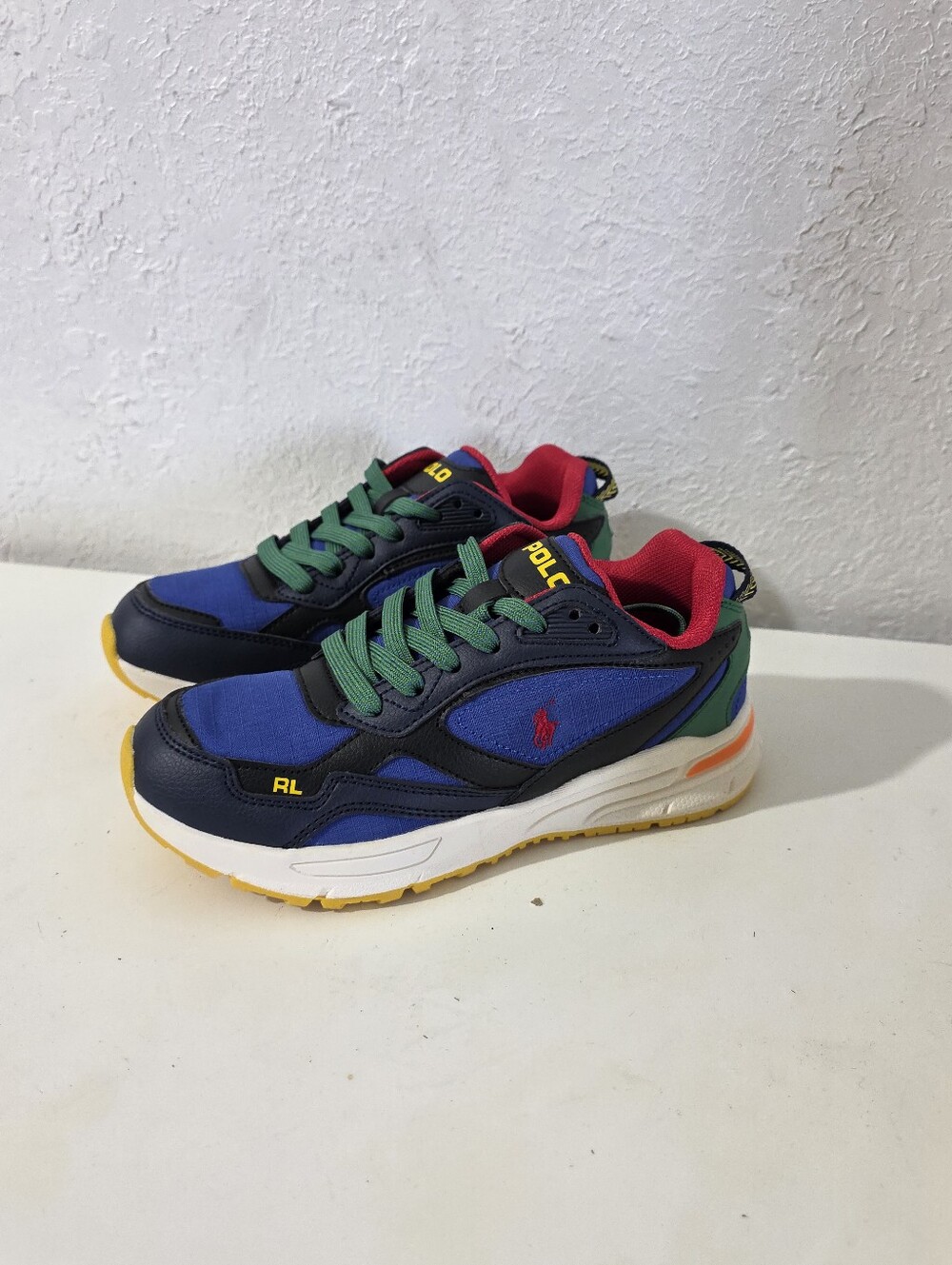 Polo Ralph Lauren Trackster 275 Kids Low Top Sneakers Multi Color Boy's Size 2